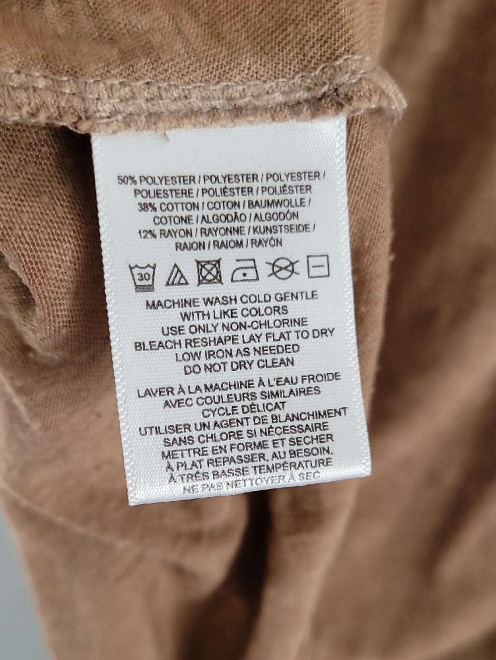 We The Free Brown Taupe Short Sleeve V-Neck Top - Picture 6 of 9
